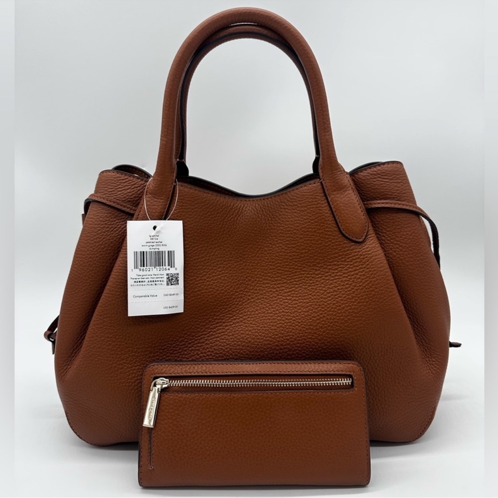 Kate Spade Large Dumpling Satchel Crossbody Bag & Leather Slim Bifold Wallet - Picture 6 of 14